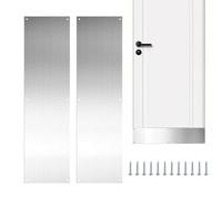 Door Plates for Interior Doors | Stainless Steel Door Kick Plate 2pcs | Metal Kick Plate for Interior Exterior Doors Decor, Avoid The Door from Kicking