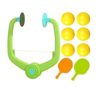 Door Pong Ball Game - Hanging Table Tennis Trainer, Portable Set | Adjustable Doorway Exercise Device Indoor Fun Active Play Starter Kit for Kid Hand Eye Coordination Practice