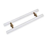 Door Pull Handle for Indoor Outdoor Entrance Door, Commercial Heavy Duty Front Door Handle, Modern Kitchen Store Entry Glass Door Konb (Color : White, Size : 60cm(23 5/8")*40cm)