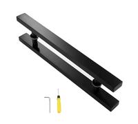 Door Pull Handle - Matte Black - Easy Installation with Included Screwdriver, Perfect for Shower Glass Doors and Home or Commercial Use