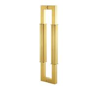 Door Pull Handle Sliding Barn Door Handle Long Base Gate Handle, Barn Door Pull Handle Front Door Pulls Glass Door Pulls Frameless Shower Doors,Two Sided Design (Color : Gold#1, Si