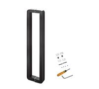 Door Pull Handle Sliding Barn Door Handle Sliding Patio Door Handles Gold/Black/Silver, Stainless Steel Barn Door Handle Complete Kit, Glass Entry Door Push Bar Double-Sided Flat,Black-Long1225Mm/48.
