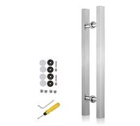 Door Pull Handle Sliding Barn Door Handle Square Sliding Door Handle Large 60 80 100 120 150 180 Cm, Stainless Steel Double Sided Push Pull Door Handle For Glass Entry Door, Bedr,Silver-Long 180Cm/71
