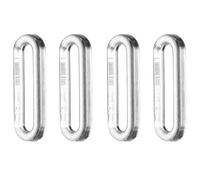 Door Pulls, 4pcs Sliding Closet Door Handle, Clear Oval Self Adhesive Handle, Hidden Recessed Pu Pull for Glass Window Drawer Cabinet Accessories, Adhesive