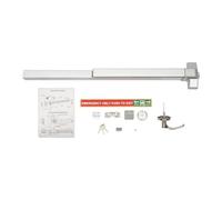 Door Push Bar Panic Exit Device, Stainless Steel Panic Bars for Exit Doors, Commercial Push Emergency Panic Exit Bar with Exterior Lever and 3 Keys, Applicable Door Width 70-120cm/27.56-47.24in