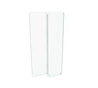 Door Push Finger Plate Protector Acrylic Panel with Screw Holes (300x75mm, Glass Effect)