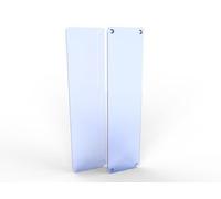 Door Push Finger Plate Protector Acrylic Panel with Screw Holes (300x75mm, Translucent Light Blue)