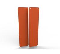 Door Push Finger Plate Protector Acrylic Panel with Screw Holes (350x75mm, Orange)