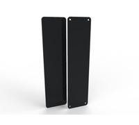 Door Push Finger Plate Protector Acrylic Panel with Screw Holes (450x75mm, Black)