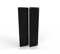Door Push Finger Plate Protector Acrylic Panel with Screw Holes (450x75mm, Translucent Black)