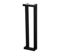 Door Push Handle, Square Tube Handle, Rust Proof Easy Install Strong Grip Long Lasting Stainless Steel Secure Hold Ergonomic Curve, Double Curved Lever for Home Closet, 23.62 x 5.51 x 2.76 Inches