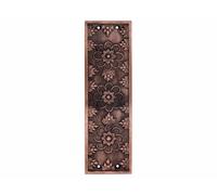 Door Push Plate, Cast Iron Antique Copper Decorative Finger Plate with Embossed Floral Pattern, Ornate Door Protector for Traditional Home, Hotel, Office & Interior Doors, 10 x 3 Inch