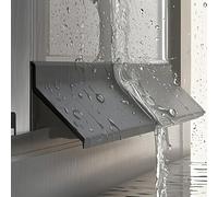 Door Rain Drip Edge Exterior Rubber Weather Stripping Self-adhesive, Rain Drip Guard, Window Rain Deflector, Overhead Drip Guard Cap Window Deflector Home Top Roof Rain Diverter(1.5m(4.9ft),5.5cm)