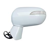Door Rear Mirror Assembly Side Mirror For FIT JAZZ 2005-2008 CITY 2007 Rear View 5-PINS Electric Angle Adjust LED Turn Signal Lamp Glass Lens Cover Side Mirror Left Right(White left)