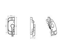 Door Reinforcement Lock for Crescent Sash Locks, Zinc Alloy Anti-Pry Door Button with White Push-Pull Design, Compatible with Aluminum/Wood/Vinyl Sliding Doors