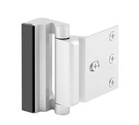 Door Reinforcement Lock, Heavy Duty Aluminum Alloy Security Latch with 800lbs Strength for Home Hotel Child Proof, Silver