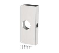 Door Repair Plate Replacement Stainless Steel Door Reinforcement Plate for Single Hole Handle Prevents Doors Damage Single Hole Door Reinforcement Plate