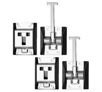 Door Retaining Latch, 2Pcs Door Retaining Latch Door Retainer Latch Catch Plate Hook & Spring, Door Retaining Latches for Motorhomes, Trucks, Caravans(Iron galvanized)