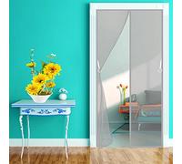 Door Screen Magnetic Closure, 95x225cm Retractable Mesh with Self Sealing Magnets, Heavy Duty for Sliding Doorways, Keeps Nature Out, Gray, 663 Size
