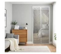 Door Screen Magnetic Door Curtains with Cartoon Embroidery Silent Magnet Auto Close Mesh Screen for Bedroom(YS-003 Rhomb,W100cm*H210cm)