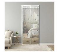 Door Screen Magnetic Door Curtains with Cartoon Embroidery Silent Magnet Auto Close Mesh Screen for Bedroom(YS-002 Football,W90cm*H210cm)