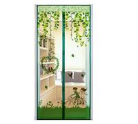 Door Screen Summer Magnetic Mesh Net Curtain Automatic Closing Door Screen Kitchen Curtain for Patio Doors Balcony Bedroom(Green,90 X 210cm)