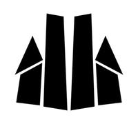 Door Seal 6Pcs Glossy Black Car Window Door Column B C Pillar Post Cover Trim For Fiat 500 2010 2011 2012 2013 2014-2020 Decor Stickers Sealing Strip