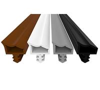Door Seal Against Draughts, Noise and dust, Saves Heating Costs, Sealing, Sealing Tape, 4 mm Slot Width 7 mm Slot Depth 12 mm fold, Steel Frame Seal, Rubber Seal, Room Door Seal, Black 25m