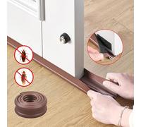 Door Seal Draught Excluder, 100 cm Cuttable Weatherstrip for Door Gaps 3.5-7 cm Thick, Double-Layer Soft Material for Cold & Sound Insulation
