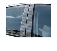 Door Seal For Skoda For Octavia A7 5E MK3 2014 2015 2016 2017 2018 2019 Glossy Black Carbon Fiber Window Door Deal B C Pillar Post Cover Sticker Sealing Strip(Carbon Fiber Pattern)