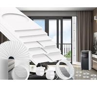 Door Seal Mobile Air Conditioner Sliding Door Seal kit with Exhaust Duct Hose Tube(15cm Diameter Counterclockwise Thread & Length up to 150cm) Mobile AC Vent Kit Max Adjustable Length 240cm