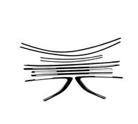 Door Seal Strip 10pcs for A5 Sportback Hatchback 2019-2023 2022 2021 2020 ABS Glossy Black Exterior Window Molding Strip Sill Side Cover Trim