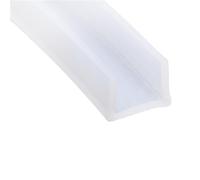 Door Seal U Channel Silicone Rubber Shower Door Glass Sealing Strip, Edge Trim Glazing Weatherstrip 1pc(22MMX18MMX5METERS)