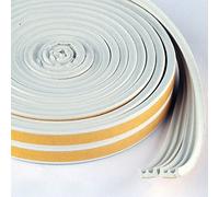 Door Seal Weather Stripping -E-Shaped EPDM Foam Seal, Door Window Anti-Collision Self-Adhesive Rubber, High Strength Tape System, Soundproofing Draft Stopper for Doors Windows, 5M Rubber Door Strips
