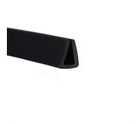 Door Sealing Strip,Plastic u Channel,Plastic Edging Trim, 3.28Ft Black Flat Bottom Automotive Door Edge Seal Weatherstrip for Window and Soundproofing, Width x Height(15mm x 7mm)(11mm x 8mm)