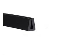 Door Sealing Strip,Plastic u Channel，Plastic Edging Trim， 3.28Ft Black Flat Bottom Door Edge Guard Seal Strip, Rubber Edge Trim, Weather Stripping, Width x Height(6mm x 13mm)(5mm x 10mm)