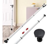 Door Security Bar, Upgraded 3-in-1 Double Spring Lock Heavy Duty Adjustable Sliding Door Stopper Home Security Lock for Apartments Hotels Anti-Collision Anti-Pry Ideal for Single People Living Alone