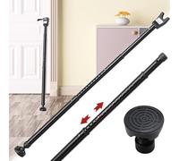 Door Security Bar, Upgraded 3-in-1 Double Spring Lock Heavy Duty Adjustable Sliding Door Stopper Home Security Lock for Apartments Hotels Anti-Collision Anti-Pry Ideal for Single People Living Alone