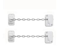 Door Security Chain 2pcs Lock with Chain Wear Self Adhesive Safety Cabinet Window Door Locks Refrigerator Buckle