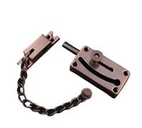 Door Security Chain Household Stainless Steel Door Locks Hotel Anti-Theft Chains Thickened Bolt Buckles(Brown)