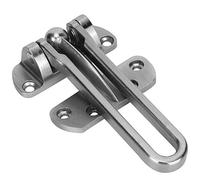 Door Security Chain Lock, Stainless Steel Wing Bar Door Lock Restrictor for Home Hotel to Prevents Forceful Entry (Silver)