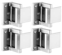 Door Security Lock Zinc Alloy, Door Lock Reinforcer Privacy Door Latch for in-Swinging Doors Extra High Resistance Home, 4pack Satin Nickel