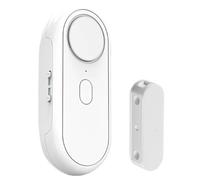 Door Sensor Alarm 2-In-1 Freezer Window Alarms for Home Security with Delay 0/5/10/30 Seconds 3-Level Volume Control Chime 0 to 120 dB Wireless for Fridge Garage Shed Shop Door Ajar Warning White