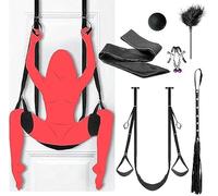 Door Sex Swing with Seat Couples Sex Slingshot Door Swing Restraints Sex Position Soft Sex Chair Sweaters Over-The-Door Sex Swing with Thick Cushion Sex Swings for Couples Heavy Duty Hold 300 lbs