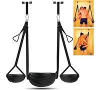 Door Sex Swing with Seat - Newest Leather Cushion Thick Fluff,with Adjustable Straps,Sex Door Love Slings Bondage Restraints for Adult Sex Toys, Holds up to 400lbs(Upgradest Version)