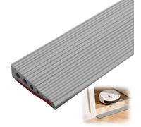 Door Shaft Disasters, 100x10x2.5CM Threshold Aid, Non-Slip Surface, Rubber Ramp Threshold Aid for Wheelchair, Pram, Walker or E-Scooter (Grey, 2.5)