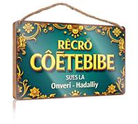 Door Sign Decoration Rêcro C?Etebibe: A Journey Through Onveri And Hadalliy Wooded Sign Winter Door Decorations Funny Desk Signs(20X30CM)