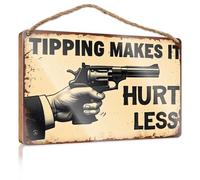 Door Sign For Front Door Outside Tipping Makes It Hurt Less. Door Hanging Decor Pool Signs And Decor Outdoor(20X30CM)