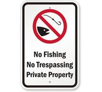 Door Sign No Trespassing Private Property Fish Graphic Metal Garden Decorative Uv Protected & Waterproof Plaquemetal Tin Sign 8X12 Inch