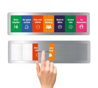 Door Sign Office Self-Adhesive - 7 Options - Please Do Not Disturb, In A Meeting, Not In The Office, Come In, Please Knock, Bin Right Back, In Home Office - Door Signs with Sliding Function